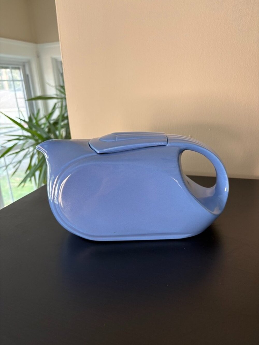 Vintage Art Deco Blue Water Pitcher/Tea Pot